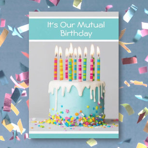 Para una tarjeta de felicitación mutua de cumpleañ