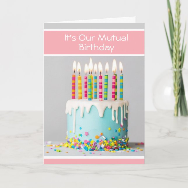 Para una tarjeta de felicitación mutua de cumpleañ (Anverso)