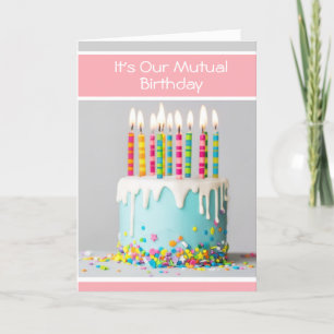 Para una tarjeta de felicitación mutua de cumpleañ