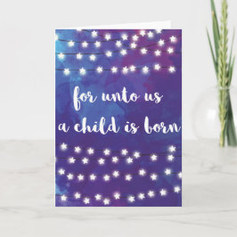 Para Unto Us nace un niño - Tarjeta de Navidad