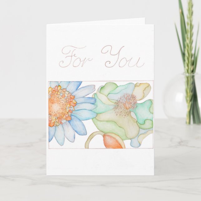 Para usted tarjeta de felicitación (Anverso)