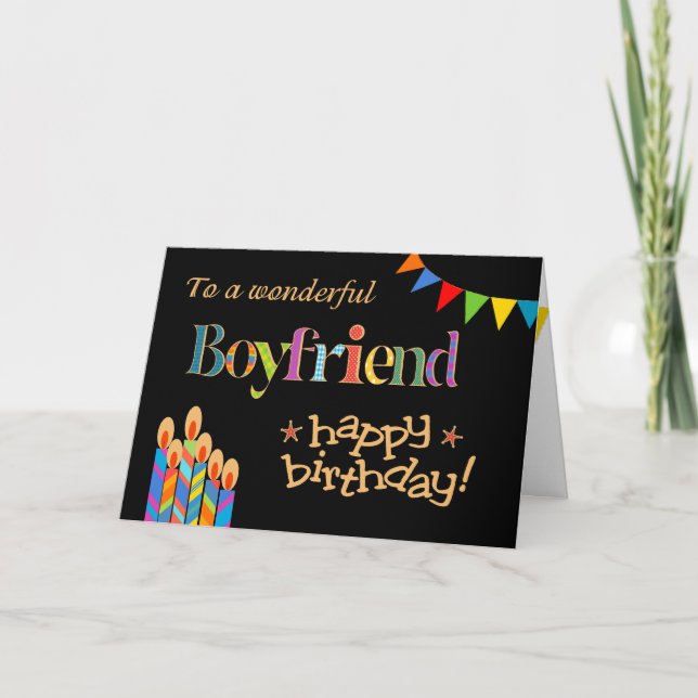 Para Velas de Moda de Novio, Tarjeta de Cumpleaños (Anverso)