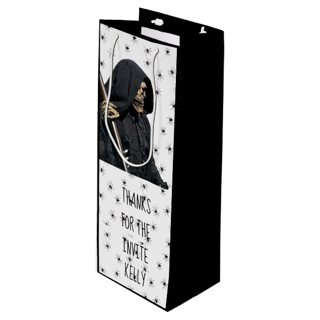 Para Vino Bolsa de botella personalizada de la Parca (Angulo Anverso)