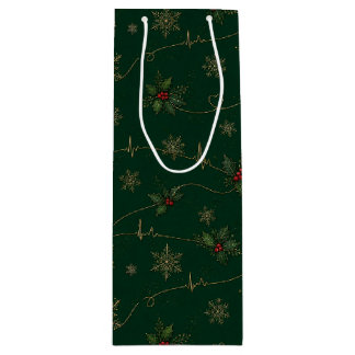 Para Vino Bolsa de Navidad de electrocardiograma ECG EKG car