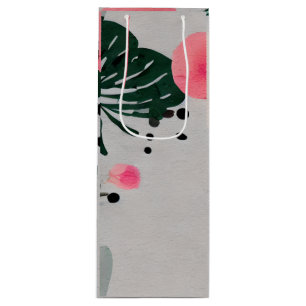 Para Vino Bolsa de vinos de diseño floral