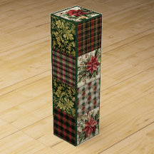 Caja de regalo Navidades rusos trenzado rojo