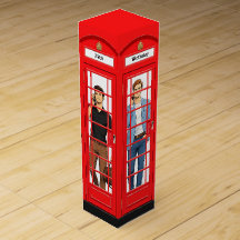 Caja de teléfono de Londres roja personalizada par