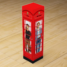 Caja de teléfono de Londres roja personalizada par