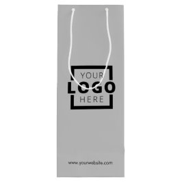 Para Vino Logotipo Corporativo Personalizado Bolsa de Compra