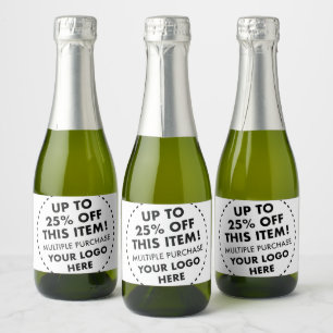 Para Vinos Espumosos 10 Mini Etiquetas de botellas de champán 25% OFF B