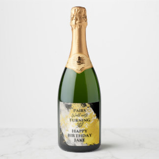 Para Vinos Espumosos Conjunto de etiquetas de alimentos y bebidas