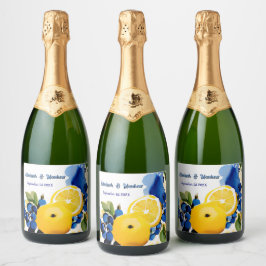 Para Vinos Espumosos Conjunto de etiquetas de alimentos y bebidas