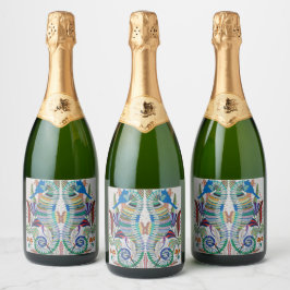 Para Vinos Espumosos Conjunto de etiquetas de alimentos y bebidas de ca