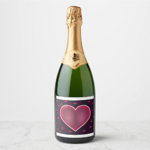 Para Vinos Espumosos Día de San Valentín, etiquetas de champán 🍾 🥂