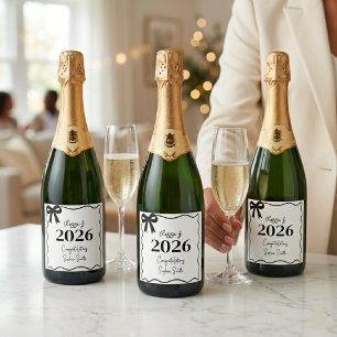 Para Vinos Espumosos Etiquetas de Botellas de Vino de Graduación de la 