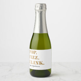 Para Vinos Espumosos Etiquetas de botellas de vino espumoso mini Pop Fi
