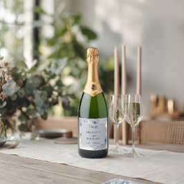 Para Vinos Espumosos Etiquetas de Champagne Geométricas Doradas con Flo