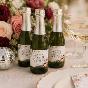 Para Vinos Espumosos Etiquetas de champán Club Forty Garden Disco