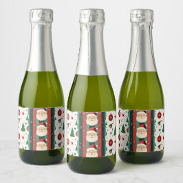 Para Vinos Espumosos Etiquetas de Navidad de Santa