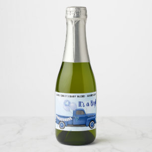 Para Vinos Espumosos Etiquetas de vino espumoso miniatura Camión Azul