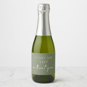Para Vinos Espumosos Propuesta de la Boho Bridesmaid Mini Etiquetas de 