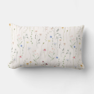 Parada acuarela, almohada lumbar patrón verano.