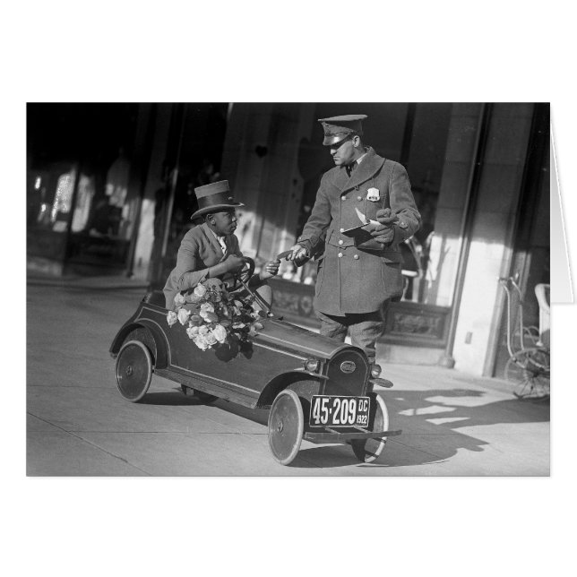 Parada de tráfico de coche de pedal, 1922 (Anverso (Horizontal))