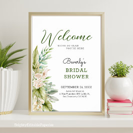 Paradise Pampas Bridal Shower señal de bienvenida