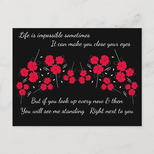 Parado justo al lado de tu postal de aliento (Anverso)