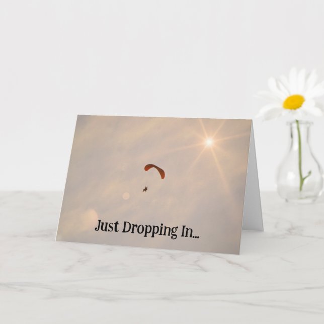 Paraglider cielo se acaba de caer y tarjeta de alt (Planta pequeña)