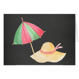 Paraguas de playa y Gorra