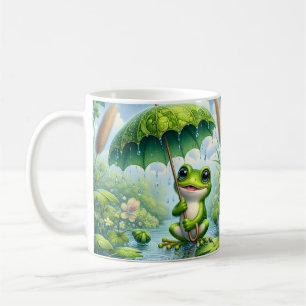 Paraguas de Rana Adorable para Taza de Café   Rana