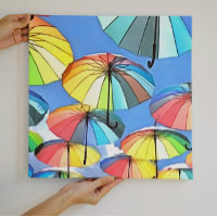 Paraguas flotantes Cielo Parasoles sinérgicos Arte