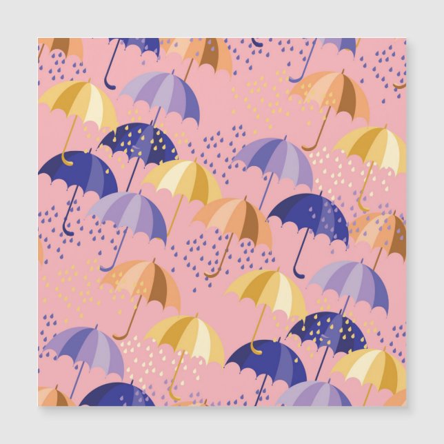 Paraguas, gotas, motivos inmaculados. (Anverso)
