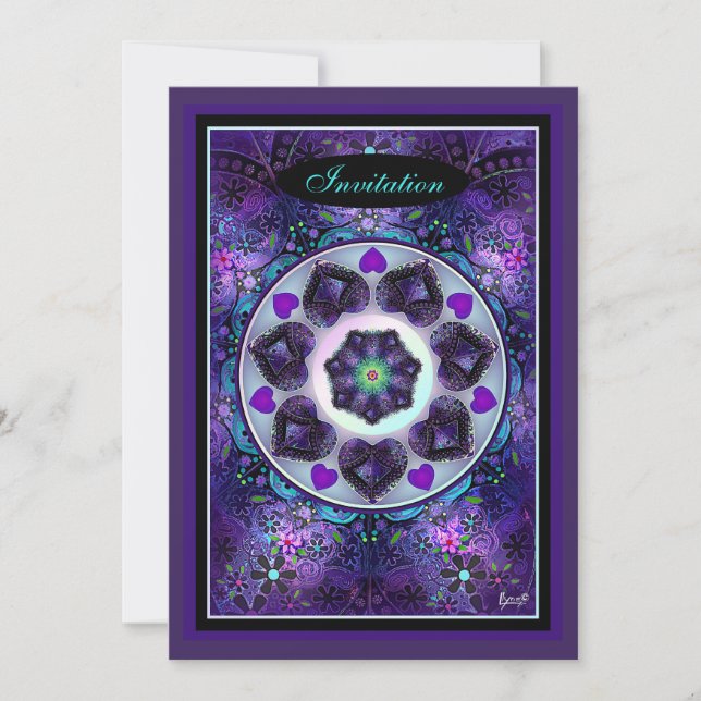 Paraguas morados y corazones .7 (Anverso)