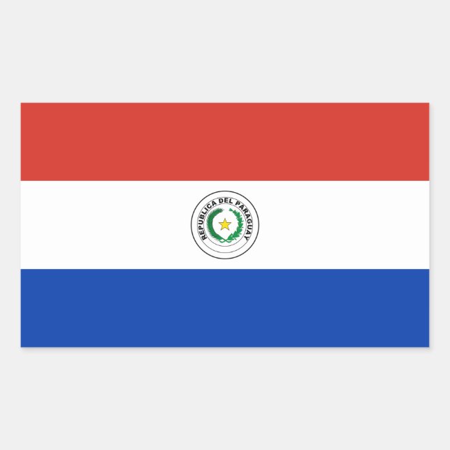 Paraguay* Pegatina de la bandera (Anverso)