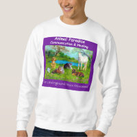 Paraíso animal, sudadera púrpura