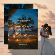Paraíso de destino - Tarjeta de invitación de boda