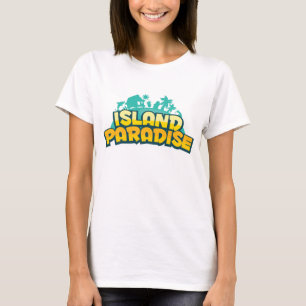 Paraíso de la isla - camiseta amarilla para mujer