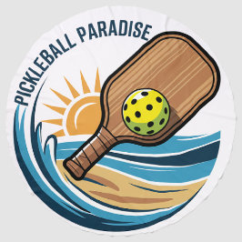 Paraíso De Pickleball Toalla De Playa Redonda Con 