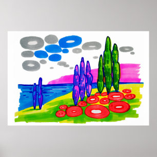 Paraíso del Arte Pop – Paisaje Gráfico Audaz