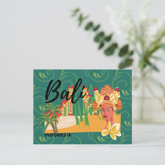 Paraíso encontrado en la postal de Bali (Anverso de pie)