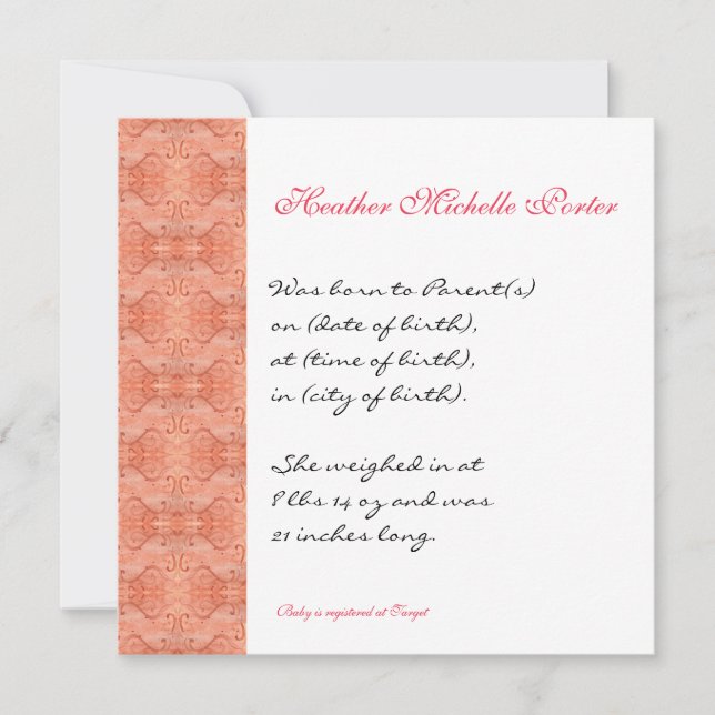 Paraíso Moderno Flor 1, Invitación a la Boda (Anverso)