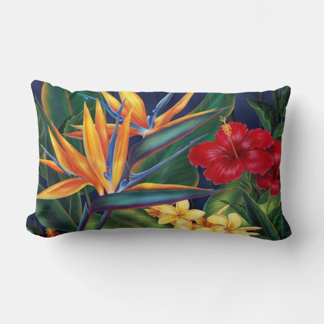 Paraíso tropical almohadas de decoración lumbar (Anverso)