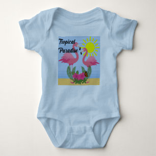 Paraíso tropical Flamingo rosa - Cuerpo de Jersey