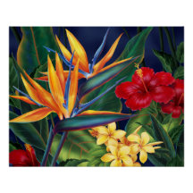 Paraíso tropical Posters florales de Hawái
