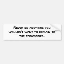 Paramédicos que advierten a la pegatina para el