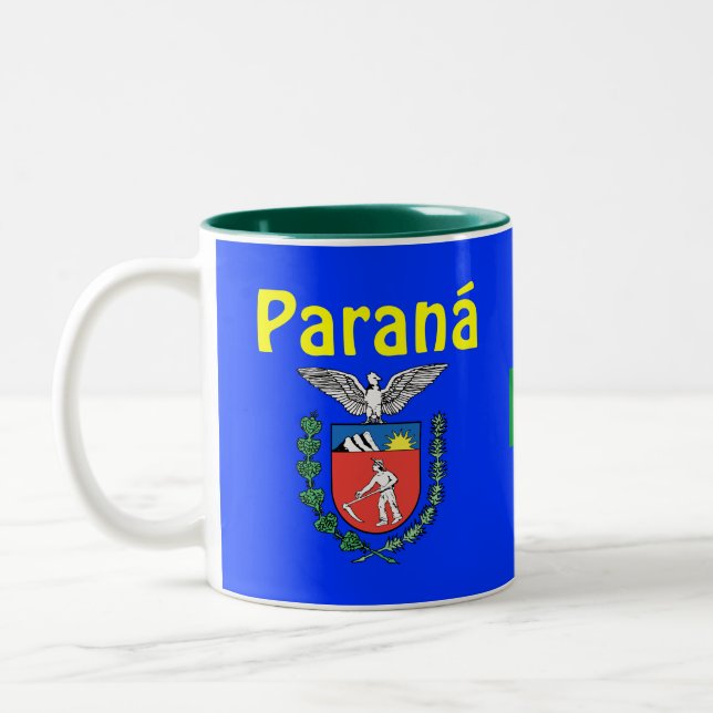 Paraná, taza de café del estado del Brasil Caneca (Izquierda)