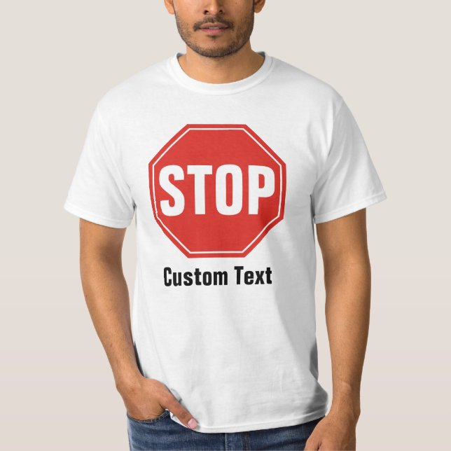 PARAR camiseta de Rótulo (Anverso)