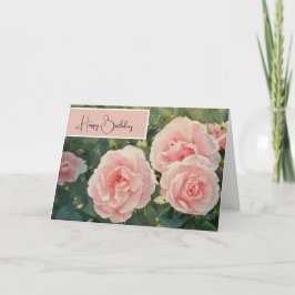 Parar y oler a los Rosas - Tarjeta de cumpleaños